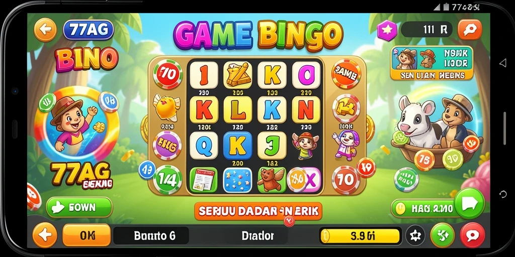 Tampilan menarik dari gameplay Bingo di 77AG yang seru.