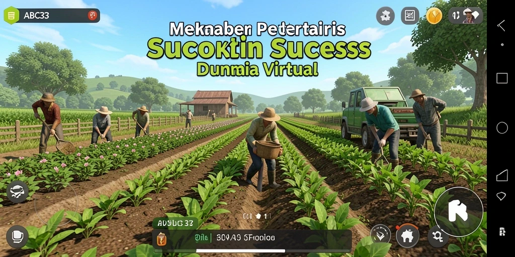 Gameplay seru bertani dan mengelola lahan virtual.