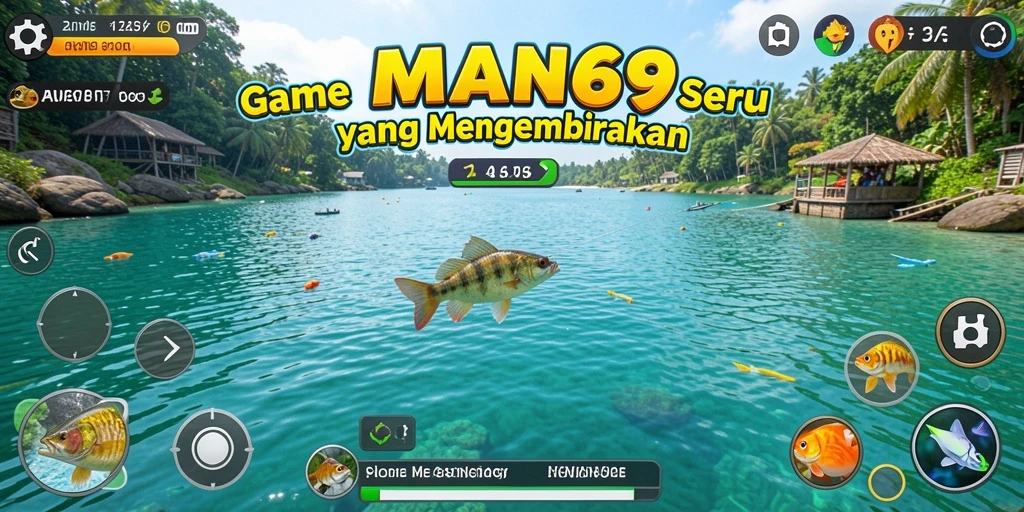 Tangkapan besar dalam permainan memancing yang menegangkan.