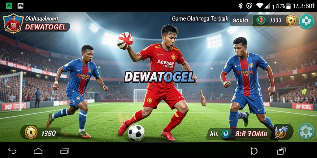 Tampilan gameplay seru dalam DEWATOGEL yang menggugah semangat olahraga.