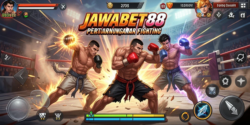 Tangkapan layar dari gameplay JAWABET88 yang penuh aksi dan pertarungan.