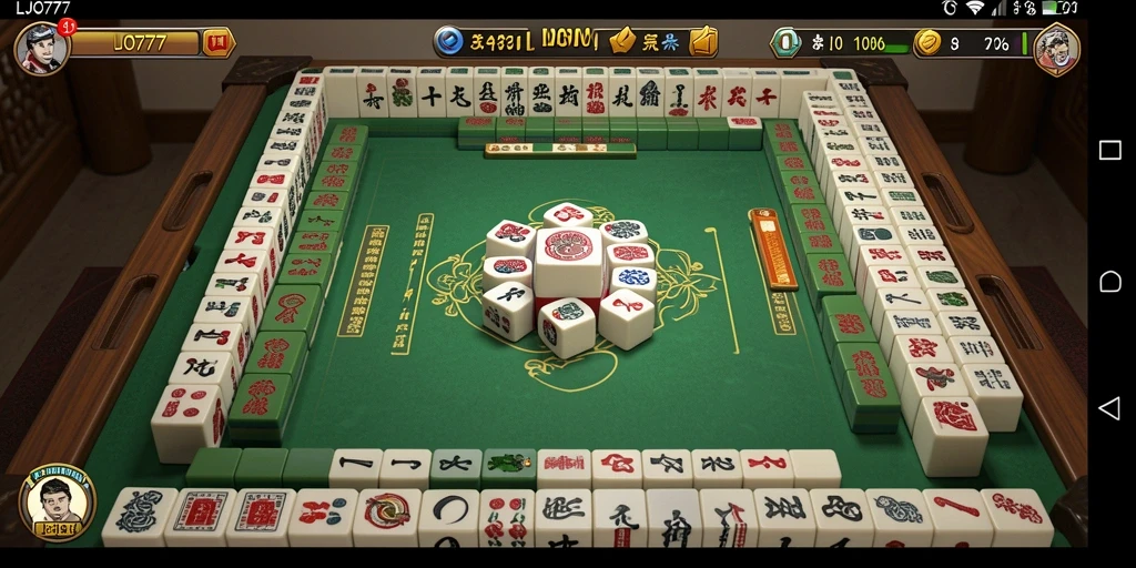Tampilan screenshot LJO777 menampilkan gameplay Mahjong yang seru.