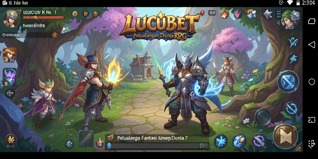 Screenshot LUCUBET menampilkan aksi seru dalam pertempuran RPG.