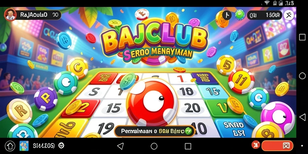 Tampilan gameplay menarik dari aplikasi Bingo RAJACLUB.