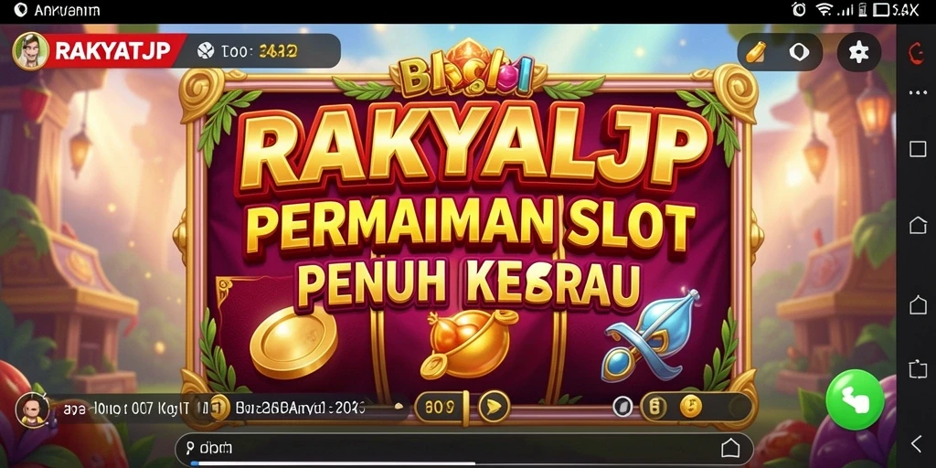 Screenshot menunjukkan gameplay Slot yang mendebarkan di RAKYATJP.