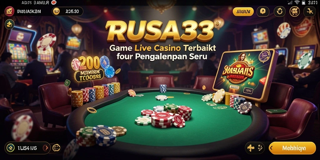 Tampilan menarik dari gameplay Live Casino di RUSA33.