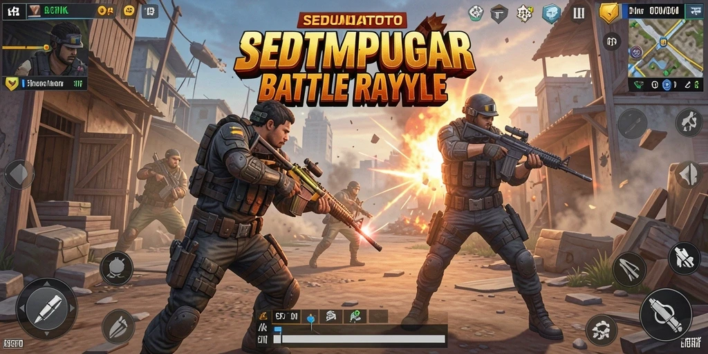 Gameplay seru SEDUNIATOTO saat bertempur di medan perang yang luas.