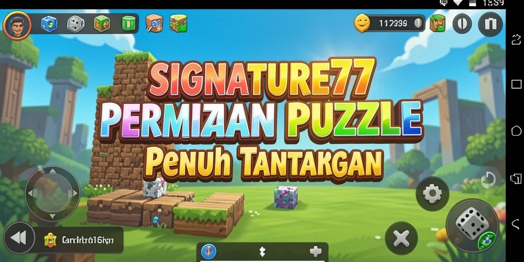 Tampilan menarik saat menyusun potongan puzzle di SIGNATURE77.