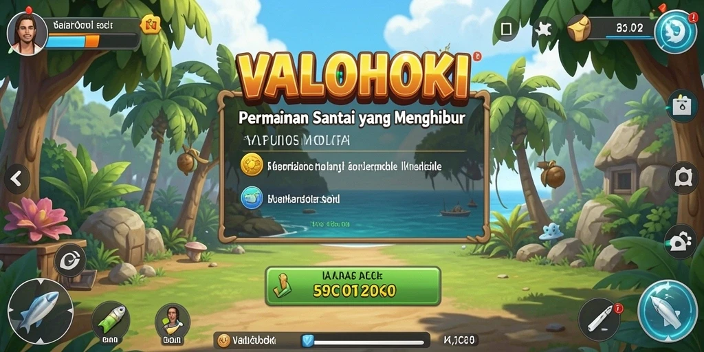 Tampilan menarik dari gameplay <strong>VALOHOKI</strong> yang penuh warna.